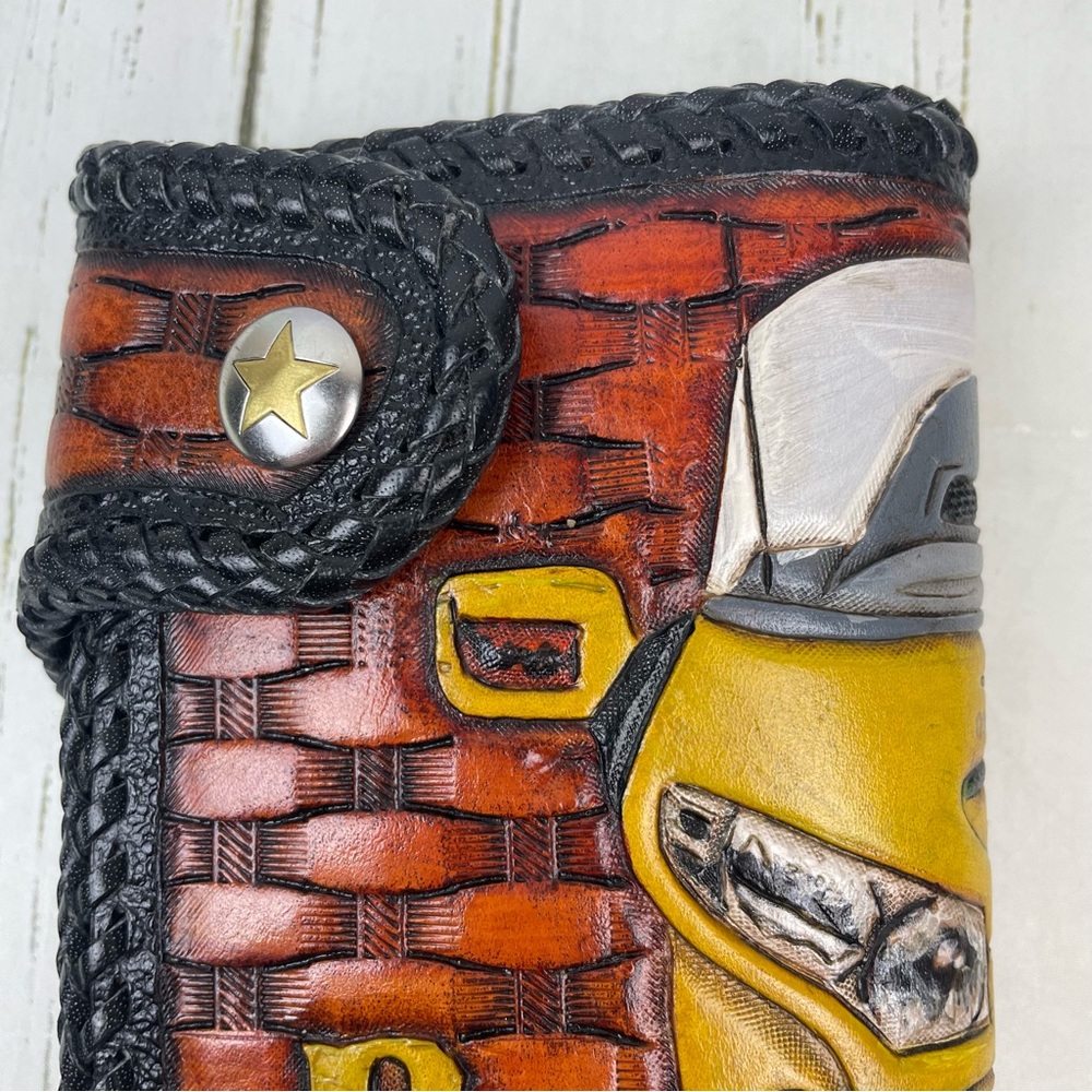 Genuine Leather Custom Biker Wallet - Picture 13 of 14